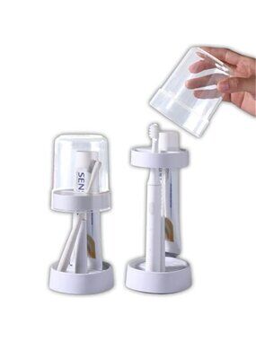Toothbrush Holder Cup Bathroom Organizer Electric Toothbrush Stand Storage Rack